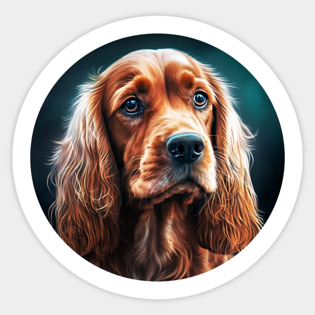Cocker Spaniel Dog, Love Cocker Spaniels Sticker by logiamerch